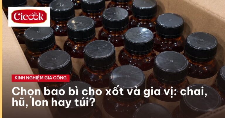Chai thuỷ tinh nâu đóng thùng tại nhà máy Cicook